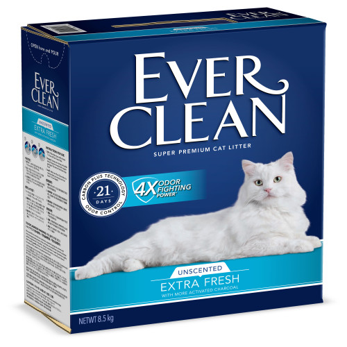 (新配方) Ever Clean 8.5kg ((Extra Fresh)) 4X Unscented 藍鑽礦物貓砂 藍標4X除臭皇 (無香) 8.5公斤【Ever Clean 白8.5】EF85 (環保紙盒有少少漏是正常現象) (新配方) Ever Clean 8.5kg ((Extra Fresh)) 4X Unscented 藍鑽礦物貓砂 藍標4X除臭皇 (無香) 8.5公斤【Ever Clean 白8.5】EF85 (環保紙盒有少少漏是正常現象)